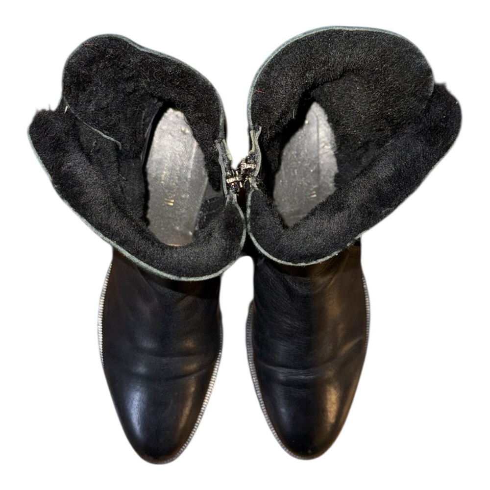 Napoleoni Leather Suede Ankle Bootie’s with Buckle Details Women’s Size 7.5/8 - Picture 7 of 9